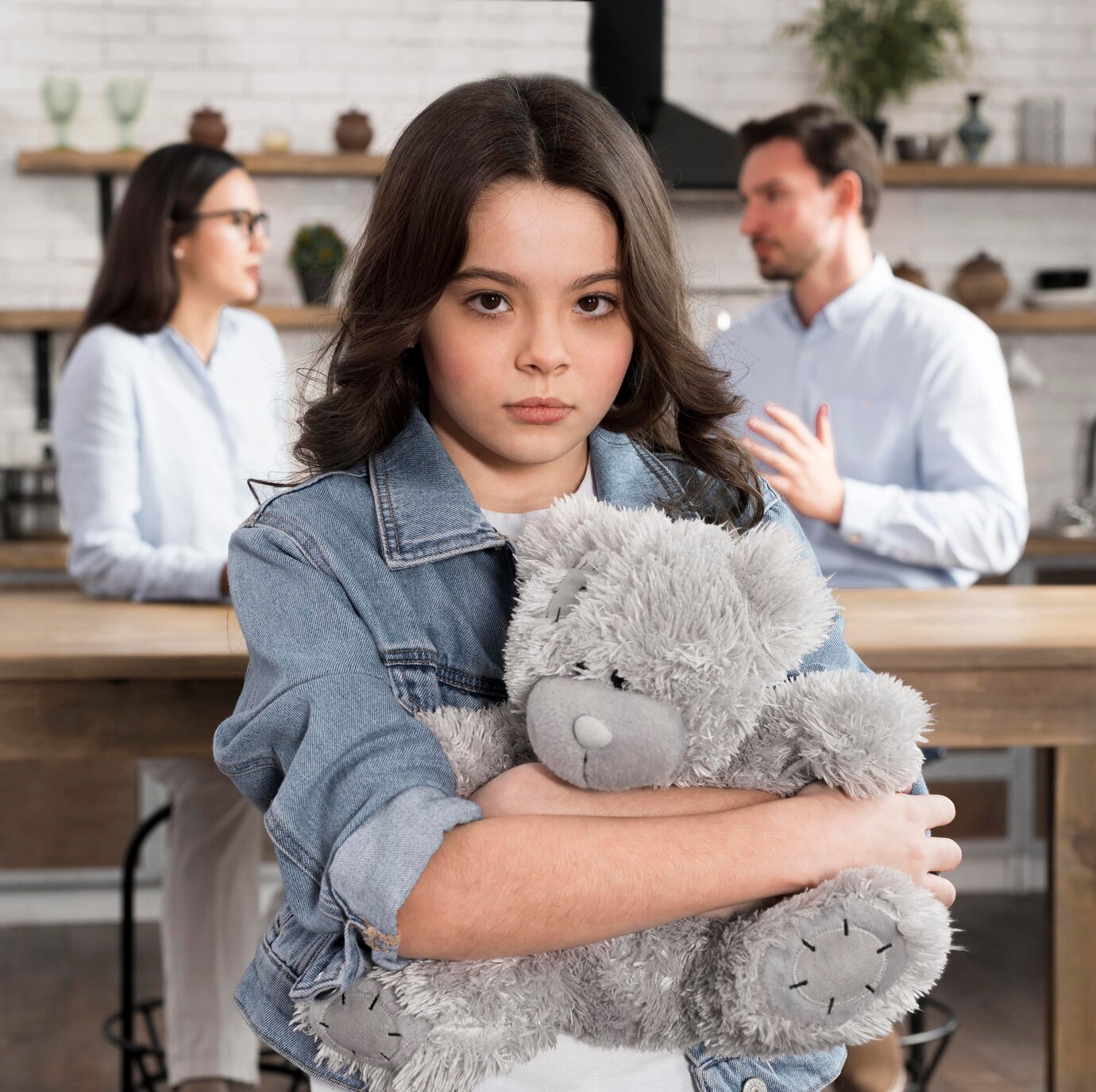 portrait-sad-daughter-holding-teddy-bear_23-2148548613